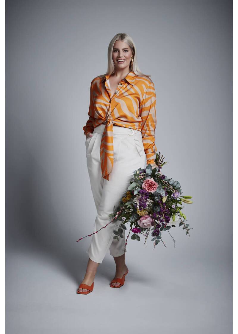 ROCK YOUR CURVES By Angelina Blusenshirt In OrangeArtikelnummer RYC-LCAK-0480-250