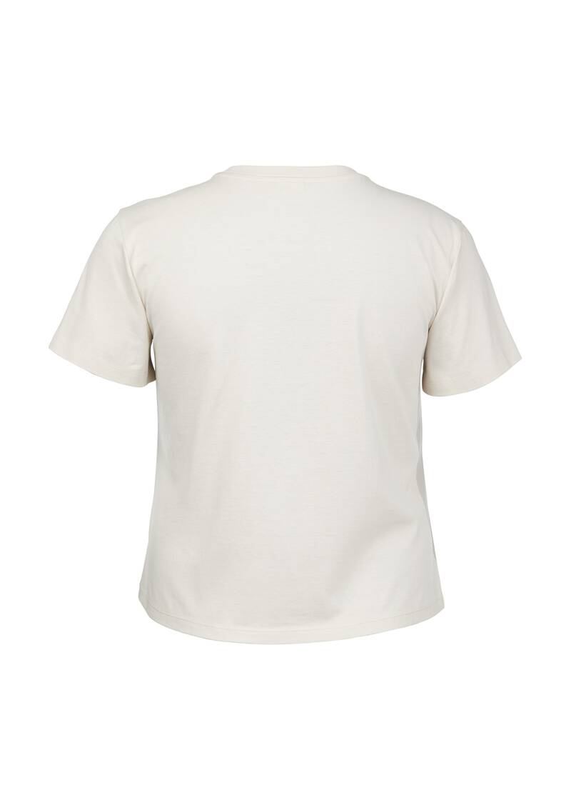 ROCK YOUR CURVES By Angelina Cropped-Basic-T-Shirt In EcruArtikelnummer RYC-LCAK-0492-101