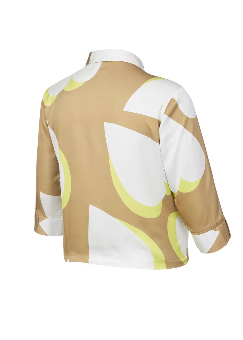ROCK YOUR CURVES By Angelina Long Sleeves Shirt In Beige/WeißArtikelnummer RYC-LCAK-0668-050