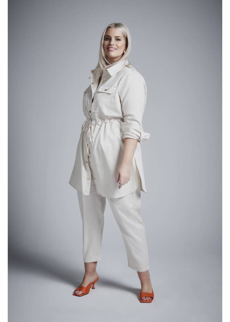 ROCK YOUR CURVES By Angelina Shirt-Tunika In EcruArtikelnummer RYC-LCAK-0455-101