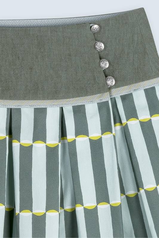 Rockmacherin Bleamal Trachtenrock In Maxilänge Und Grafischem Print