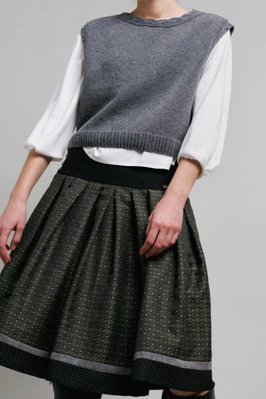 Rockmacherin Chrischtbomlobe Trachtenrock Aus Schimmernder Baumwollmisung