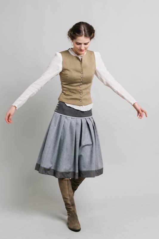 Rockmacherin Deddlesklöüs Trachtenrock Aus Traditionellem Loden Mit Silberfaden