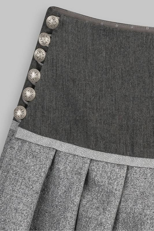 Rockmacherin Deddlesklöüs Trachtenrock Aus Traditionellem Loden Mit Silberfaden