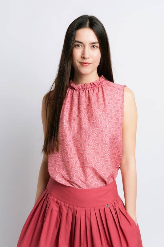 Rockmacherin Edda Luftige Trachtenbluse aus Seiden-Baumwollmischung