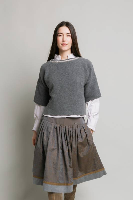 Rockmacherin Ella Trachtiger Strickpullover Mit Kurzem Arm