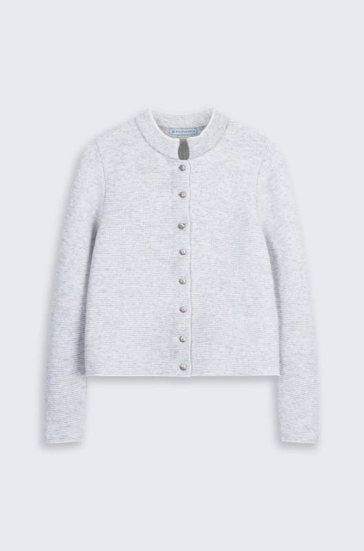 Rockmacherin Florentine Trachten-Strickjacke Mit Stehkragen Aus Merinowolle