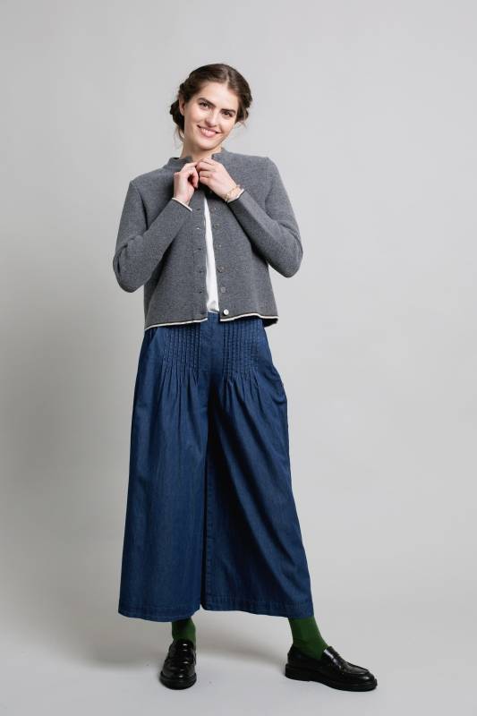 Rockmacherin Florentine Trachtenstrickjacke Mit Stehkragen