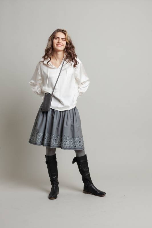 Rockmacherin Hilla Damenbluse Oversized Aus Viskosesatin