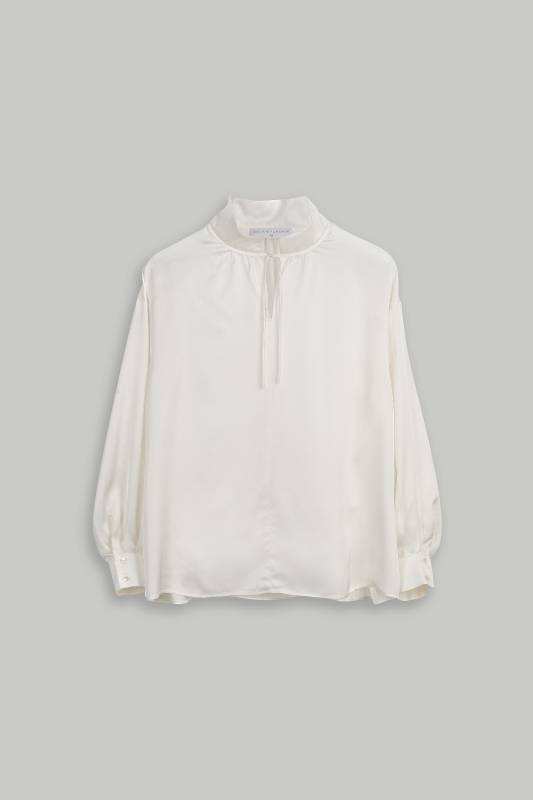 Rockmacherin Hilla Damenbluse oversized aus Viskosesatin