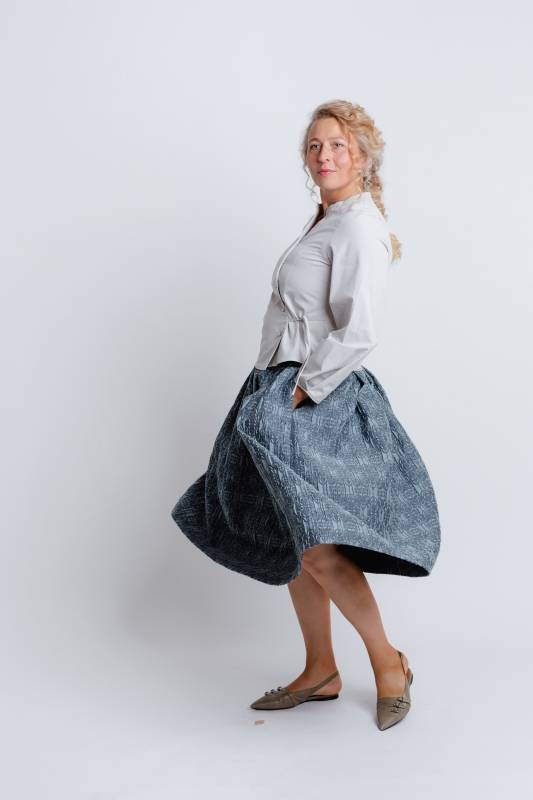 Rockmacherin Himmi Trachctenrock In Midilänge Mit Strukturiertem Jacquard