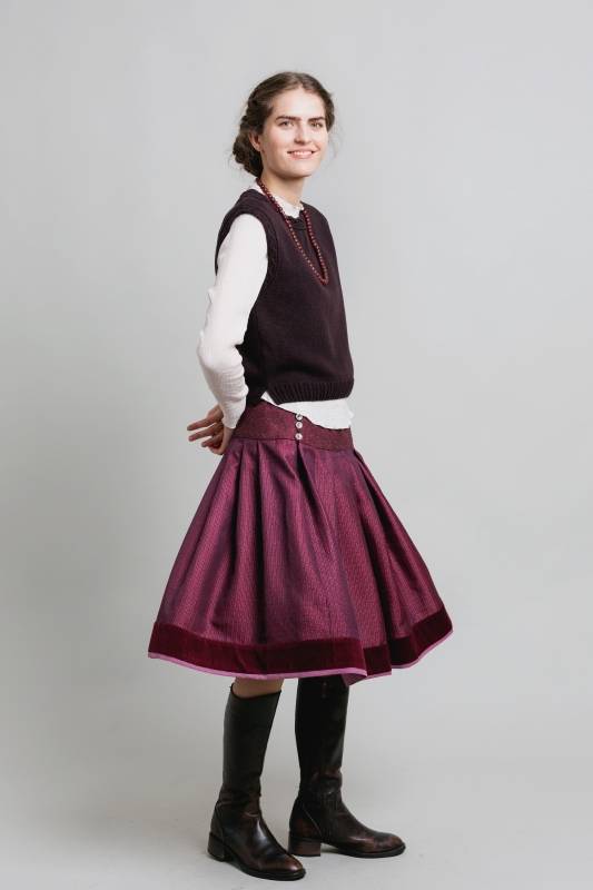 Rockmacherin Holdermües Trachtenrock Aus Seidig Schimmernder Baumwollmischung