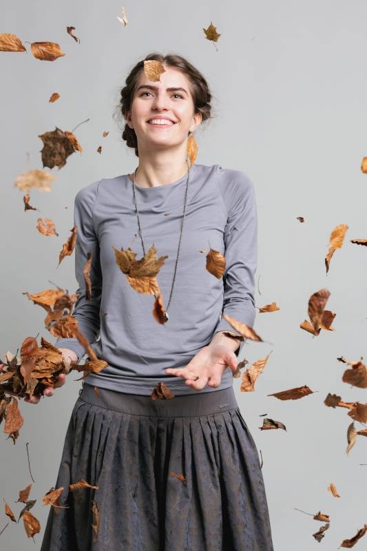 Rockmacherin Isbluma Trachterrock Mit Blumenmuster Auf Edlem Jacquardstoff