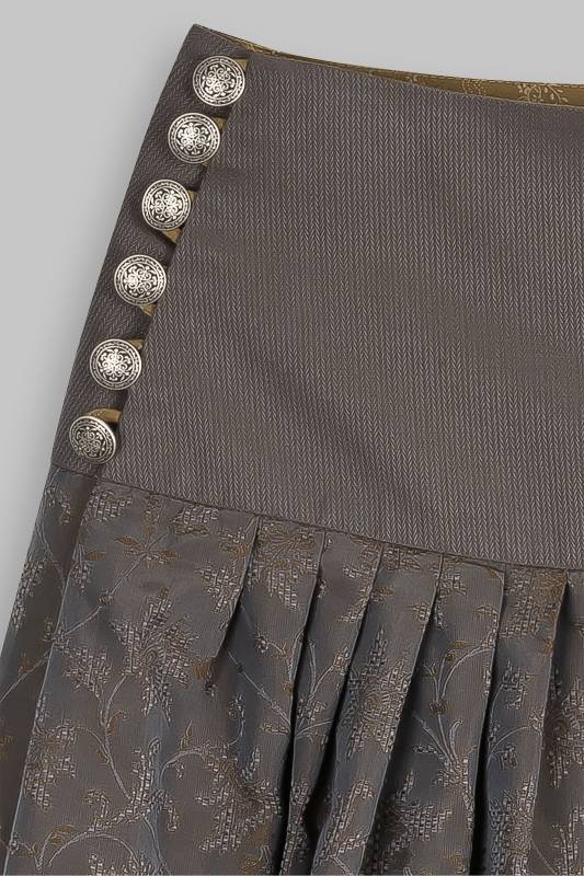 Rockmacherin Isbluma Trachterrock Mit Blumenmuster Auf Edlem Jacquardstoff