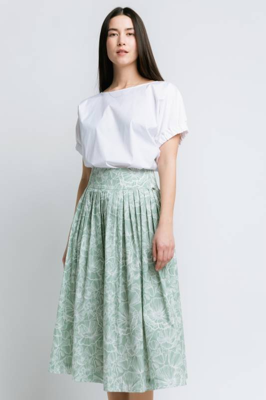 Rockmacherin Kalo Lang Damenrock Mit Plakativem Blumenprint Für Tracht Und Moderne