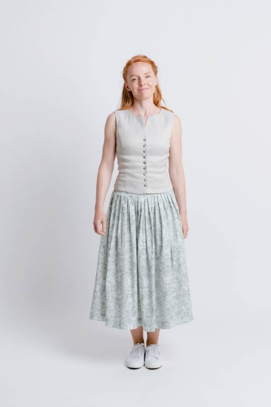 Rockmacherin Kalo Lang Damenrock Mit Plakativem Blumenprint Für Tracht Und Moderne