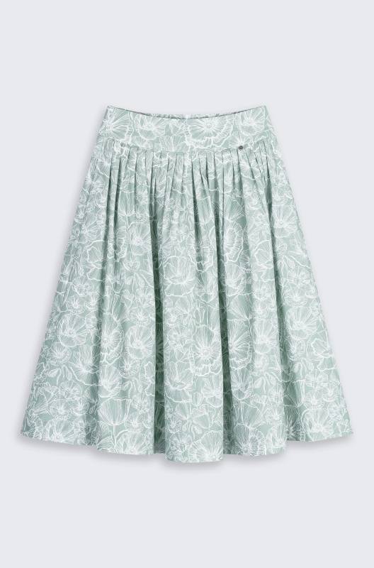 Rockmacherin Kalo lang Damenrock mit plakativem Blumenprint für Tracht und Moderne