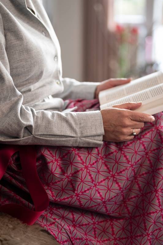 Rockmacherin Kalo Midirock Mit Formender Passe Aus Baumwollsatin