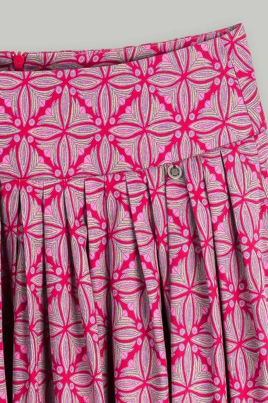 Rockmacherin Kalo Midirock Mit Formender Passe Aus Baumwollsatin