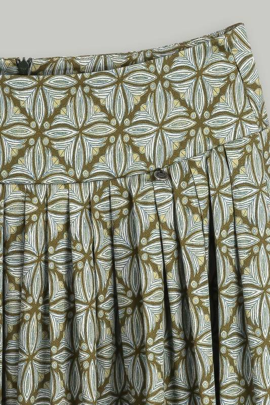 Rockmacherin Kalo Midirock Mit Formender Passe Aus Baumwollsatin