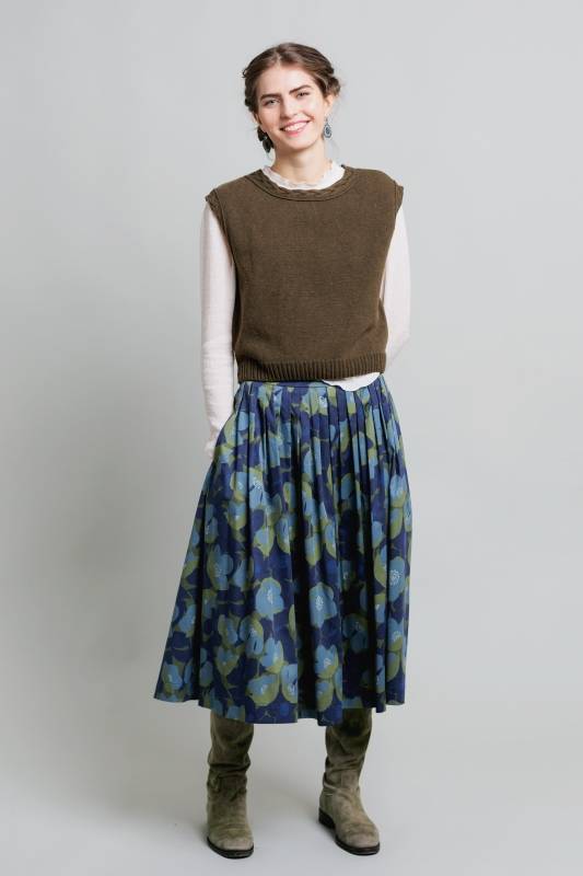 Rockmacherin Kalo Wadenlanger Rock Mit Plakativem Print Und Zwei Taschen