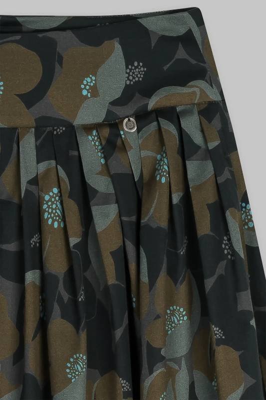 Rockmacherin Kalo Wadenlanger Rock Mit Plakativem Print Und Zwei Taschen