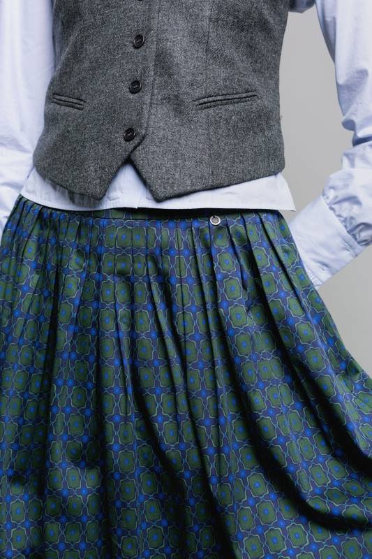 Rockmacherin Kalo Wadenlanger Rock Mit Print Und Zwei Taschen