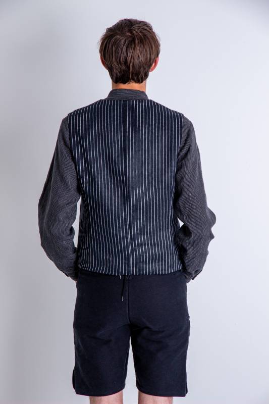 Rockmacherin Karl Herrenweste Schwarz/weiß, Gestreift