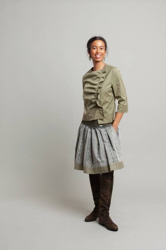 Rockmacherin Lara Trachtenbluse Mit Asymetrischer Rüsche