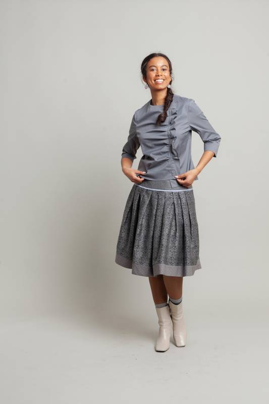 Rockmacherin Lara Trachtenbluse Mit Asymetrischer Rüsche