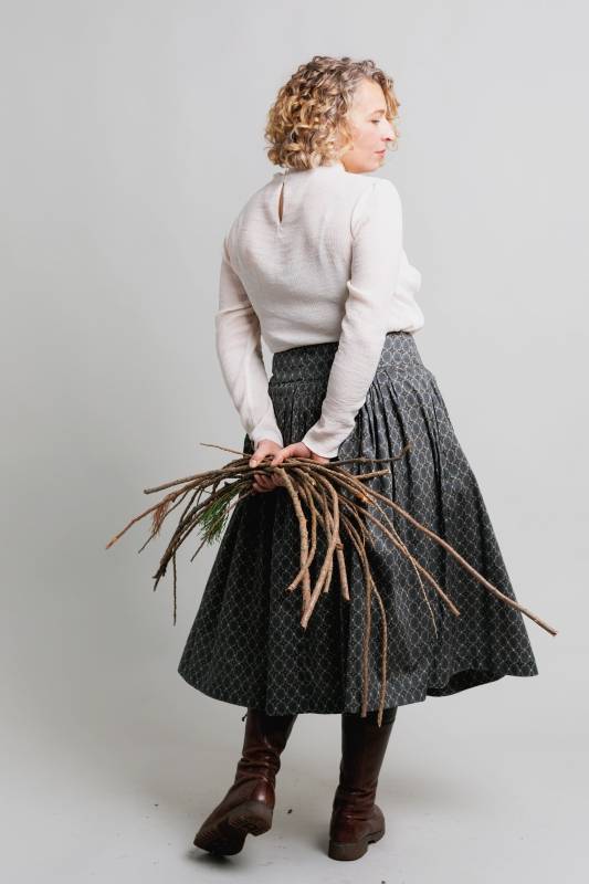 Rockmacherin Lucia Romantische Damenbluse Aus Viskose-Crêpe