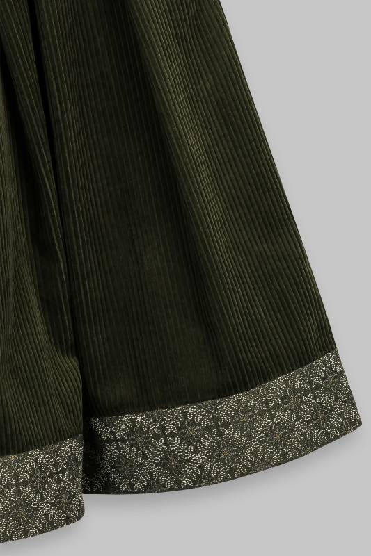 Rockmacherin Mathesdag Trachtenrock Aus Weichem Nadelgrünen Baumwoll-Cord