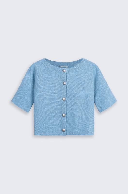 Rockmacherin Mella Strickjacke im Landhaus-Stil, mit trendig kurzem Ärmel