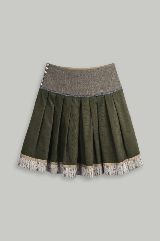 Rockmacherin Mooskissal Trachtenrock Mit Feincord Und Jacquardmuster Im Saum