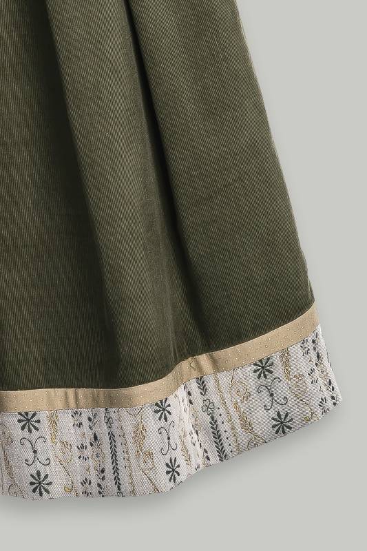 Rockmacherin Mooskissal Trachtenrock Mit Feincord Und Jacquardmuster Im Saum