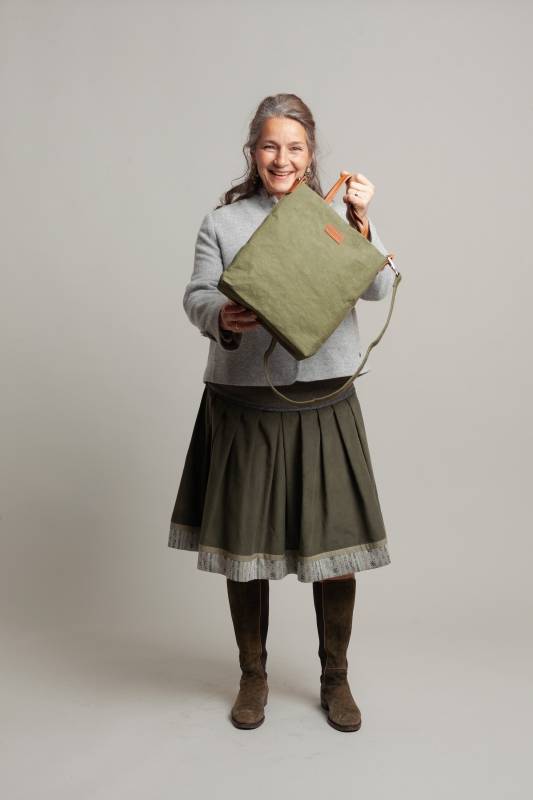 Rockmacherin Mooskissal Trachtenrock mit Feincord und Jacquardmuster im Saum