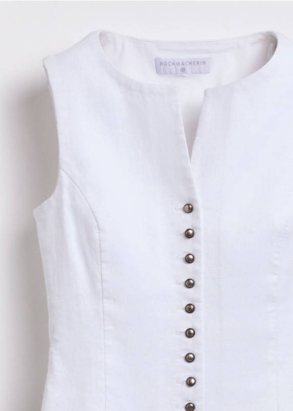 Rockmacherin Nanni Aigner Trachtenweste Für Damen In Weiß