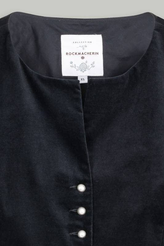 Rockmacherin Nanni Bayerl Trachtenweste Aus Elastischem Schwarzem Samt