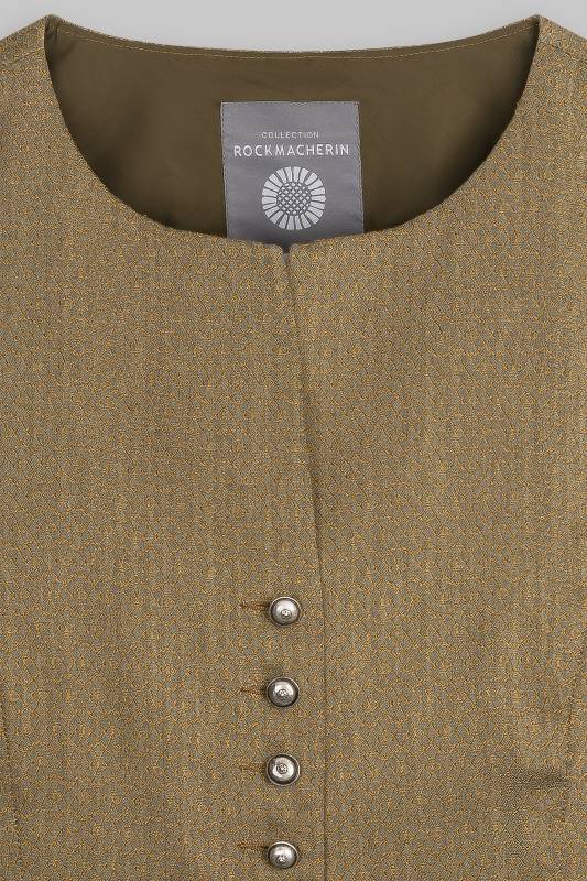 Rockmacherin Nanni Deininger Trachtenweste Aus Elastischem Baumwoll-Jacquard Mit Baumwollfutter