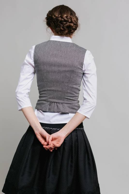 Rockmacherin Nanni Dobler Trachtenweste Aus Elastischem Baumwoll-Jacquard Mit Baumwollfutter