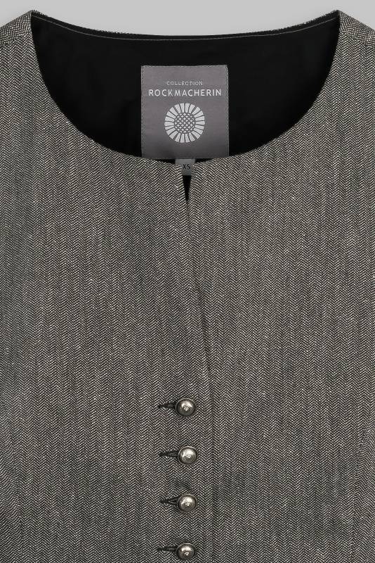 Rockmacherin Nanni Dobler Trachtenweste Aus Elastischem Baumwoll-Jacquard Mit Baumwollfutter