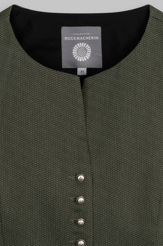 Rockmacherin Nanni Dreyer Trachtenweste Aus Elastischem Baumwoll-Jacquard Mit Baumwollfutter