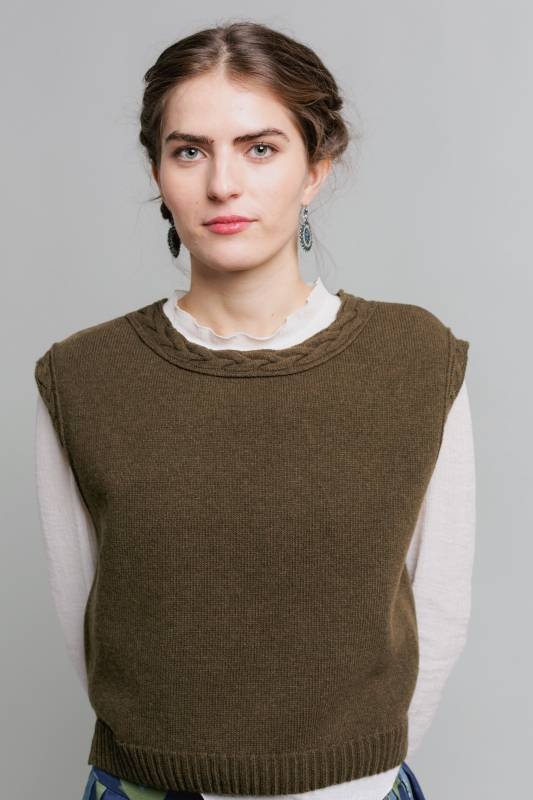 Rockmacherin Ottilie Trachtiger Strickpullunder Kurz Und Gerade Geschnitten