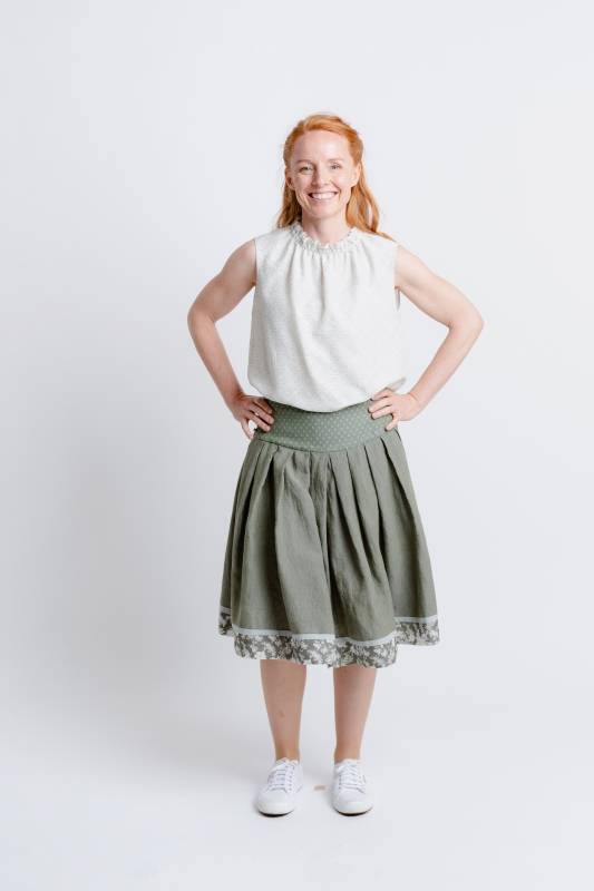 Rockmacherin Pfeiffadeggl Trachtenrock mit Passe und irischem Leinen Rockmacherin Pfeiffadeggl Trachtenrock mit Passe und irischem Leinen