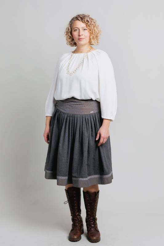 Rockmacherin Regula Elegante Damenbluse Aus Fließendem Viskoseflanell