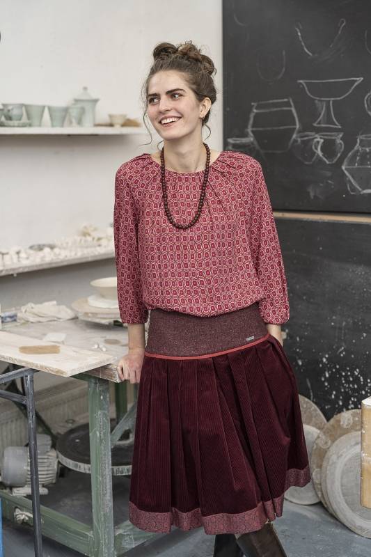 Rockmacherin Regula Elegante Damenbluse Aus Fließendem Viskoseflanell