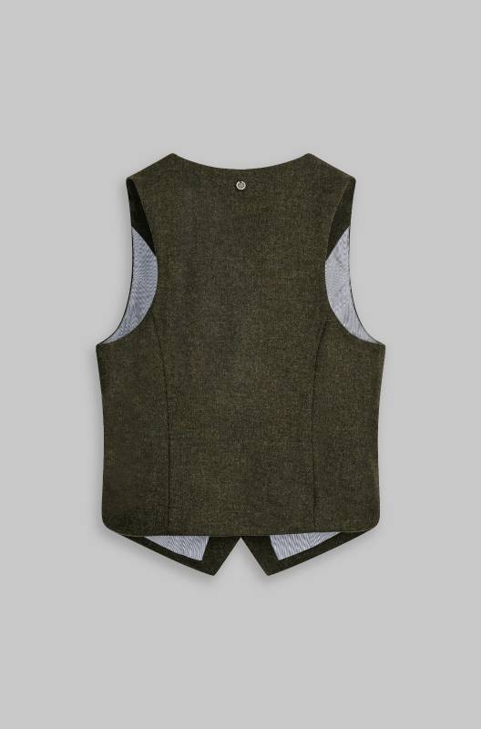 Rockmacherin Resal Damenweste Aus Wollflanell Mit Steinnussknöpfen