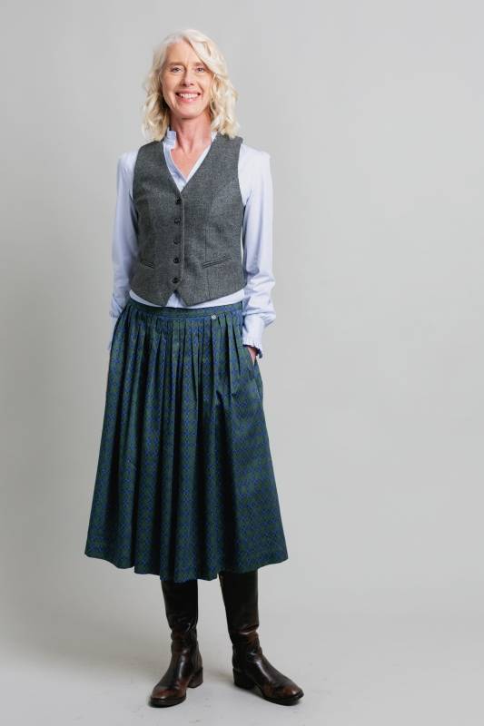 Rockmacherin Resal Damenweste Aus Wollflanell Mit Steinnussknöpfen