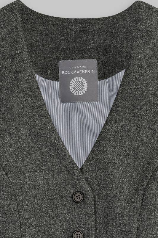 Rockmacherin Resal Damenweste Aus Wollflanell Mit Steinnussknöpfen