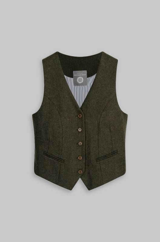 Rockmacherin Resal Damenweste aus Wollflanell mit Steinnussknöpfen Rockmacherin Resal Damenweste aus Wollflanell mit Steinnussknöpfen